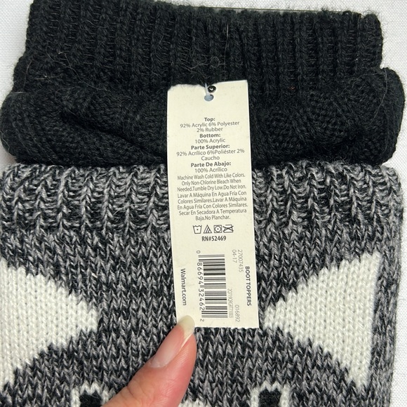 NWT Cat themed boot toppers. Black and gray - Picture 4 of 5